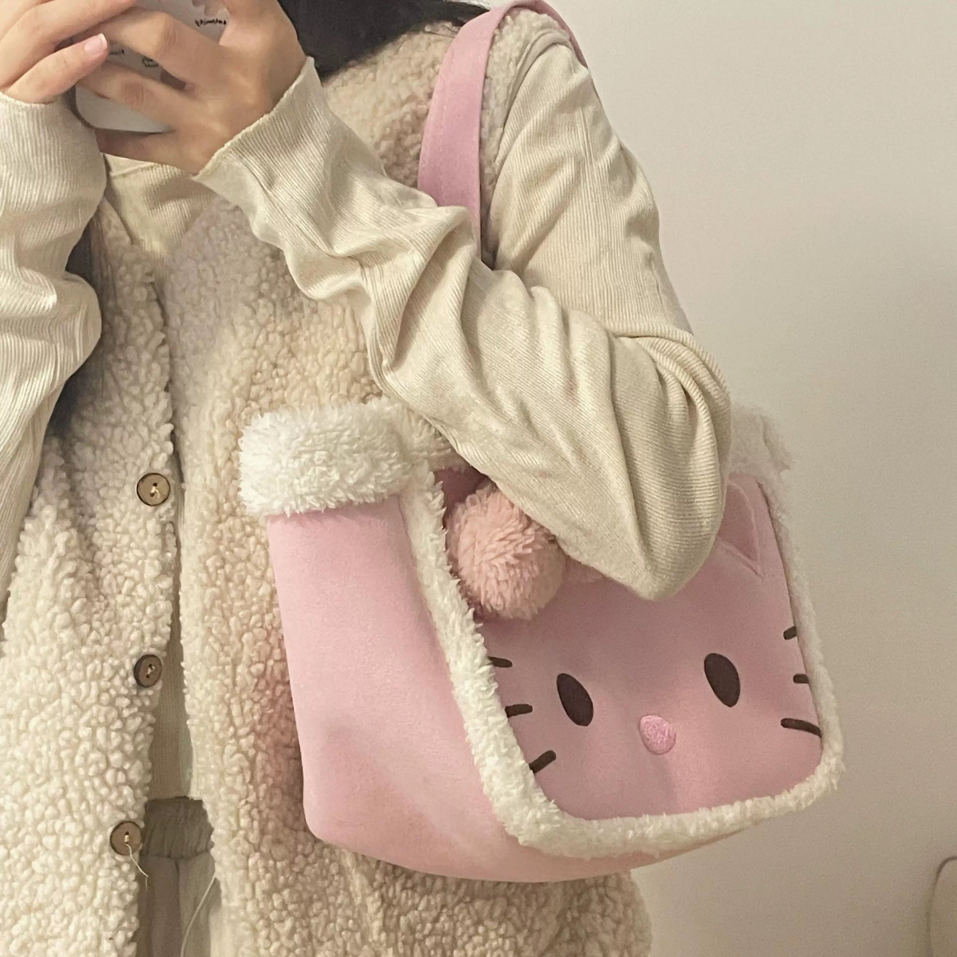 Plush KT Charm Tote Bag