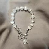 Kitty White Beaded Bracelet