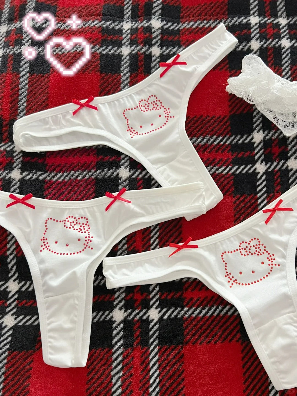 Hello Kitty Rhinestone Thong, Hello Kitty Thong, Hello Kitty Underwear,