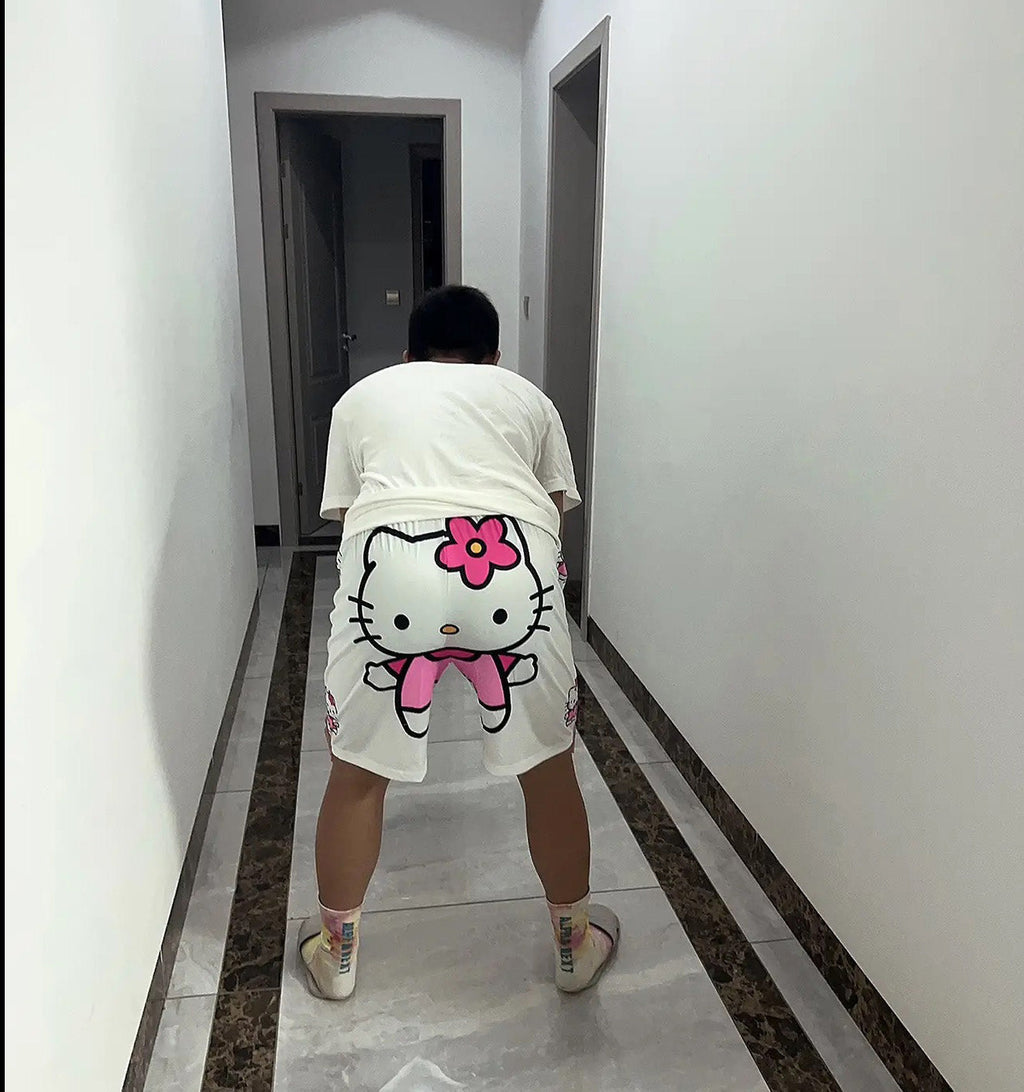 Hello Kitty shorts home couple pajamas