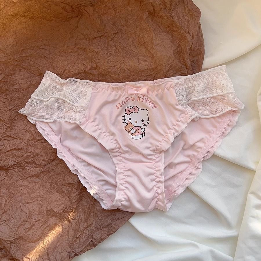 Hello Kitty Underwear  Bra Panties Lingerie Sets