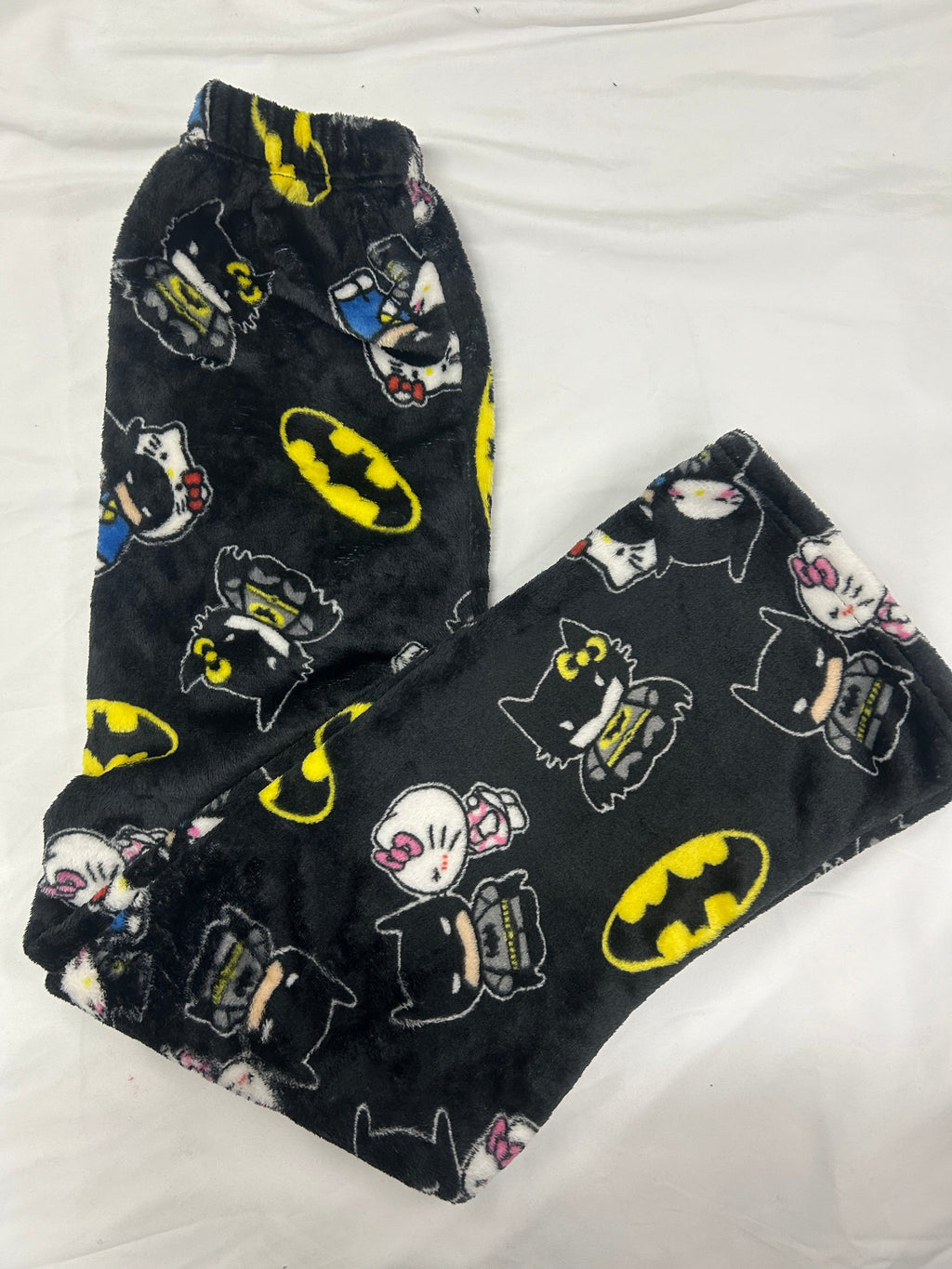 Hello Kitty Batman Fuzzy Pajama Pants