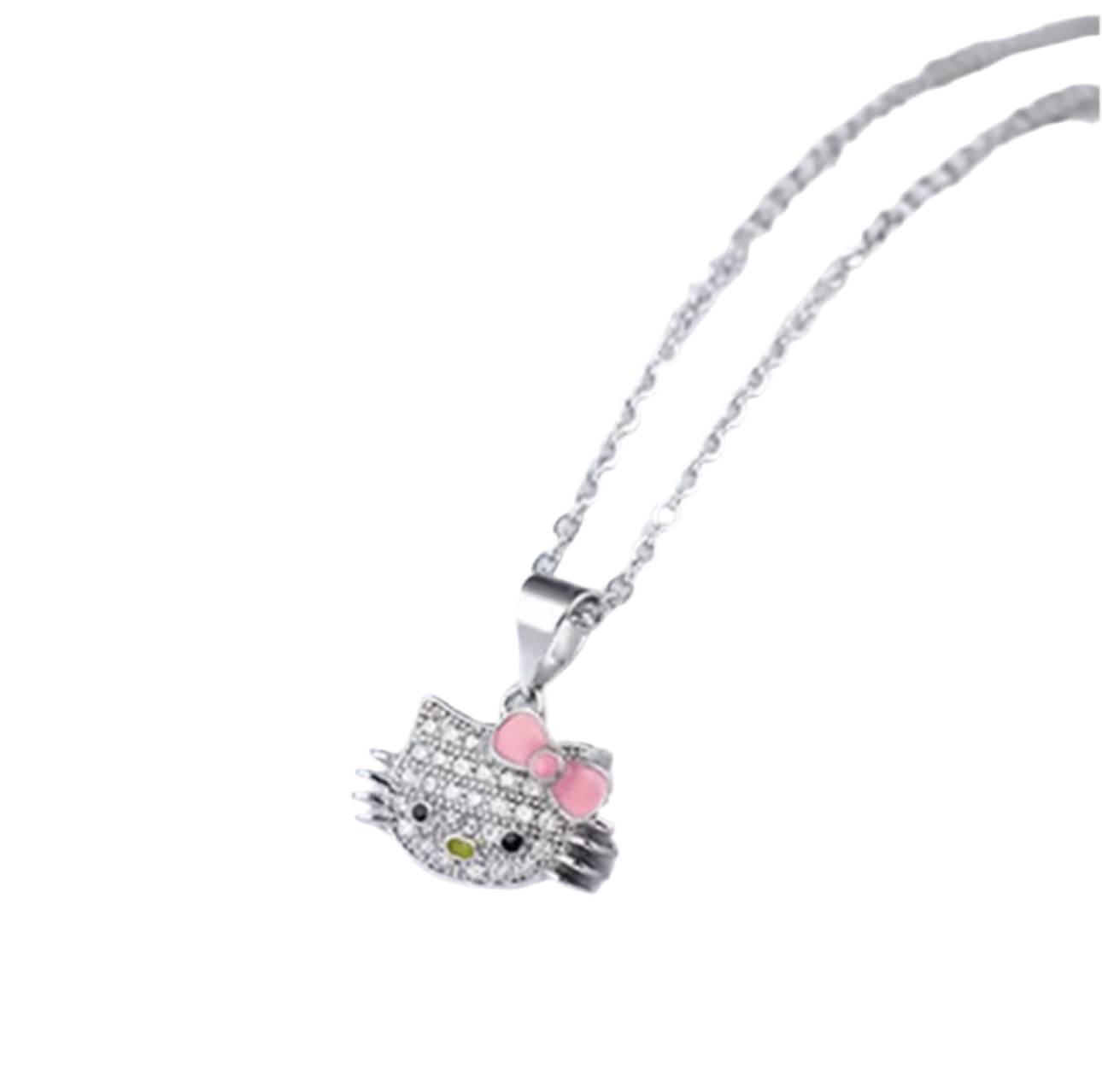 Hello Kitty Sparkly Design Silver Chain