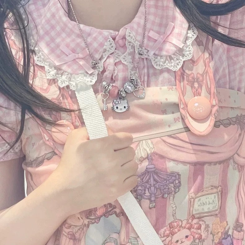 Red Kitty Charm Necklace