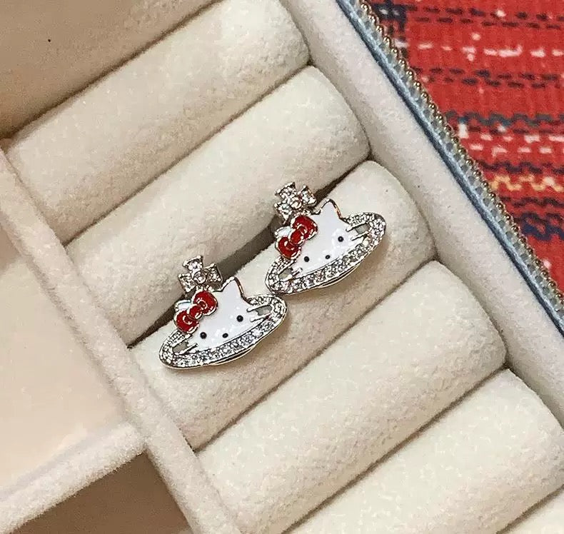 Kitty Saturn Earrings