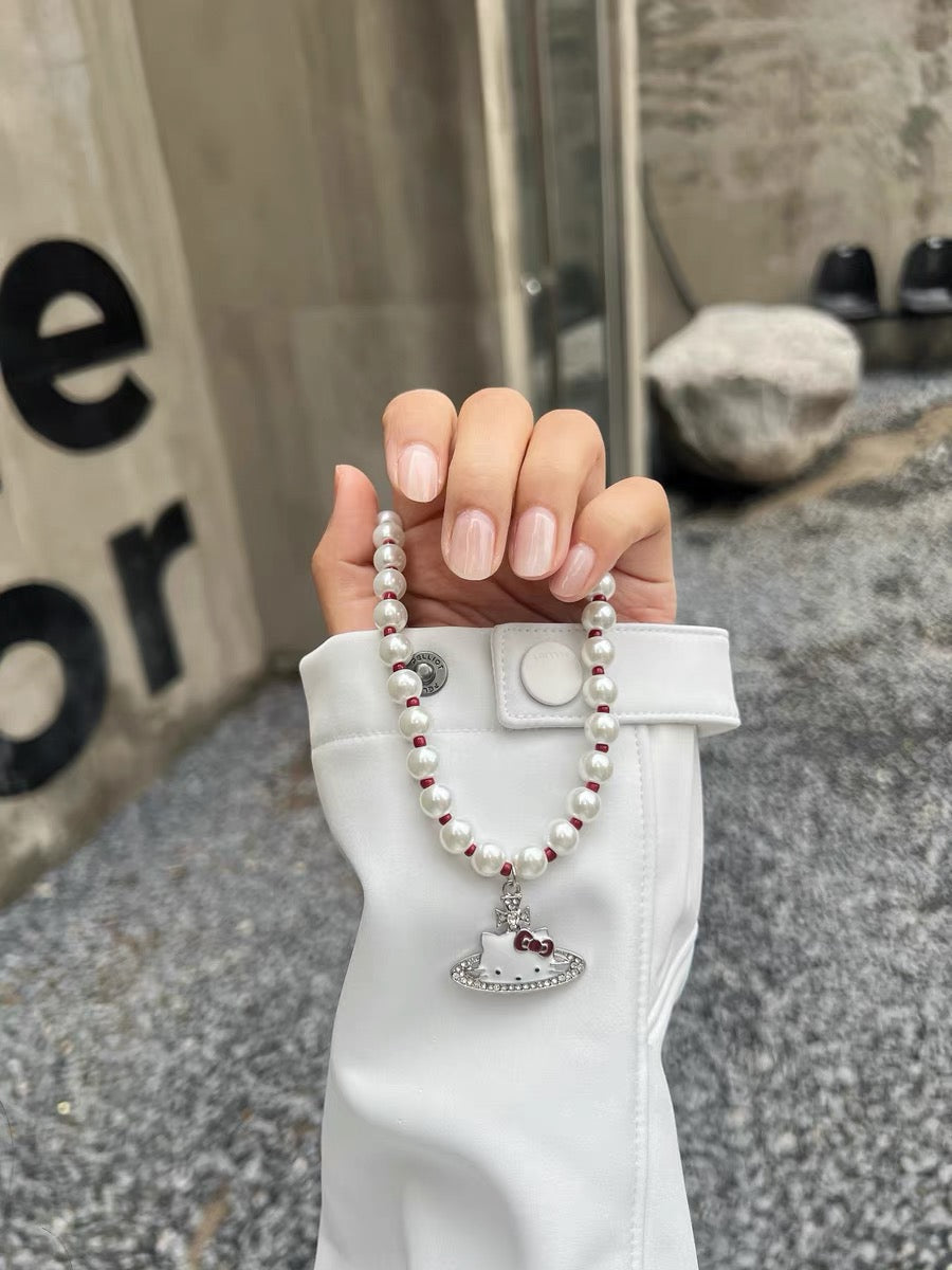 Hellokitty Pearl Necklace