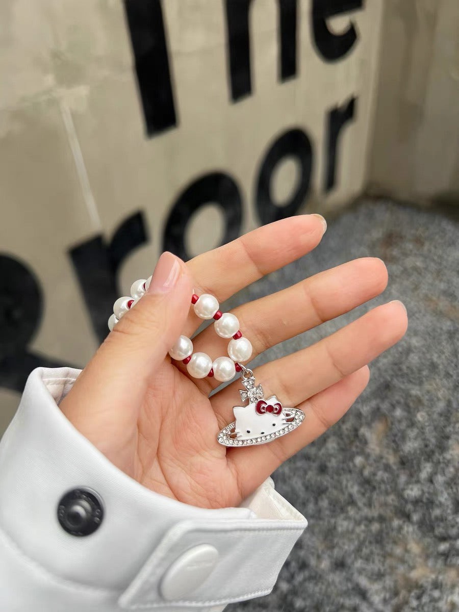 Hellokitty Pearl Necklace