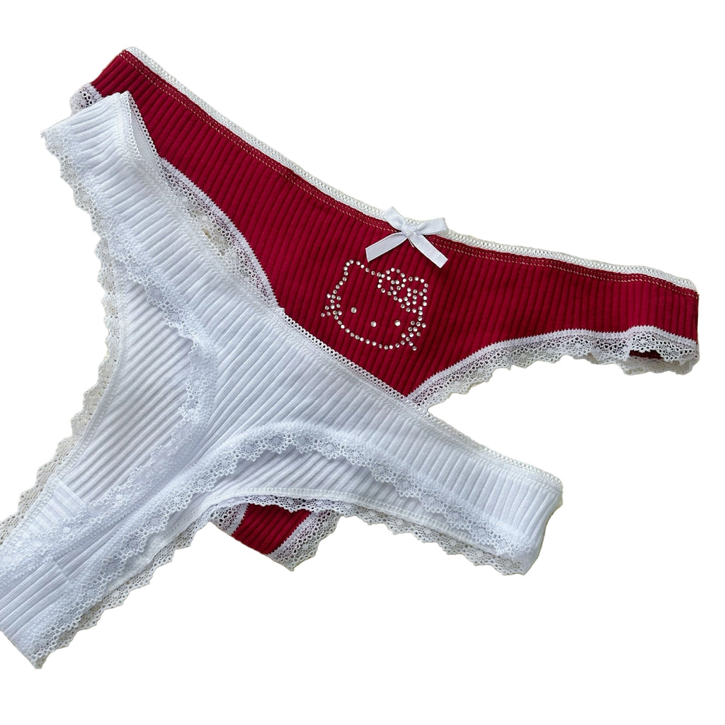 Kitty Top Bowed Thong