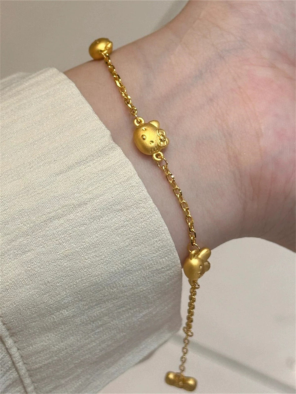 Winnie Kitty Gold Bracelet