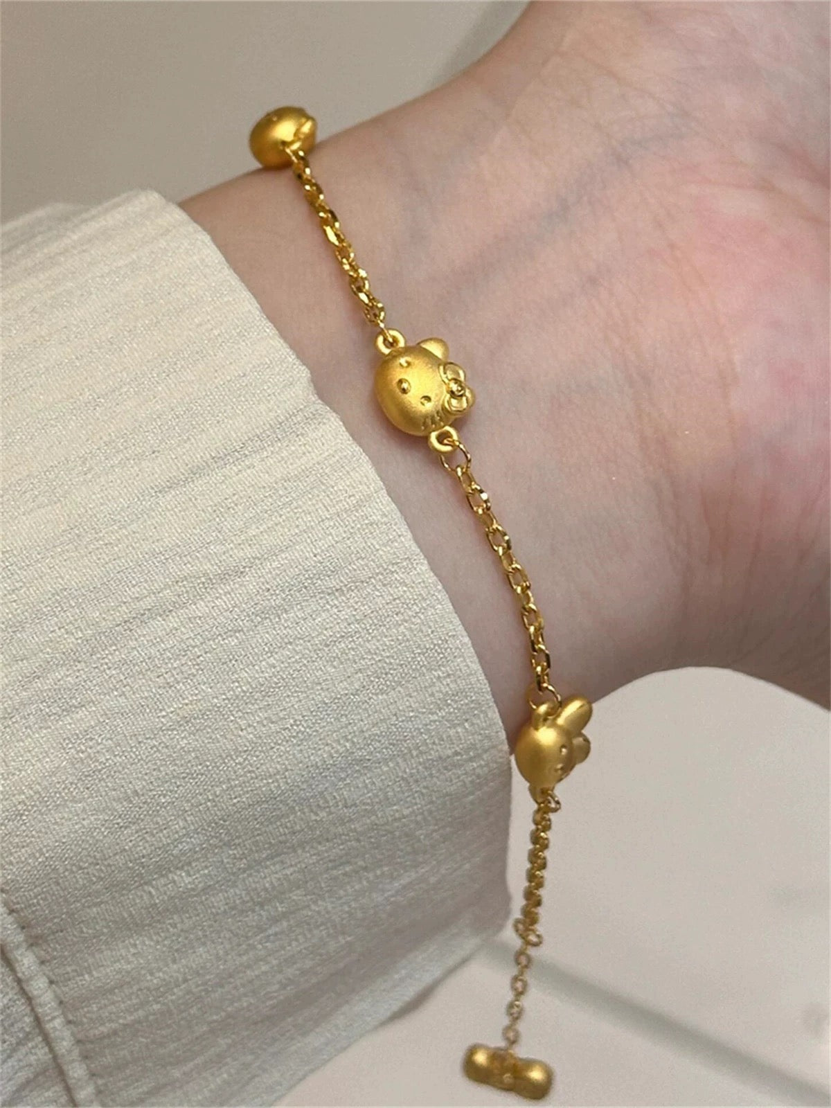 Winnie Kitty Gold Bracelet