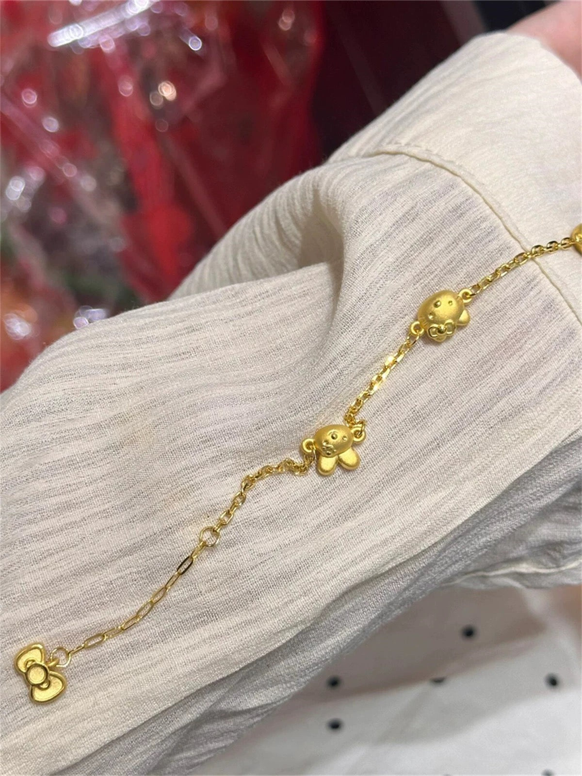 Winnie Kitty Gold Bracelet