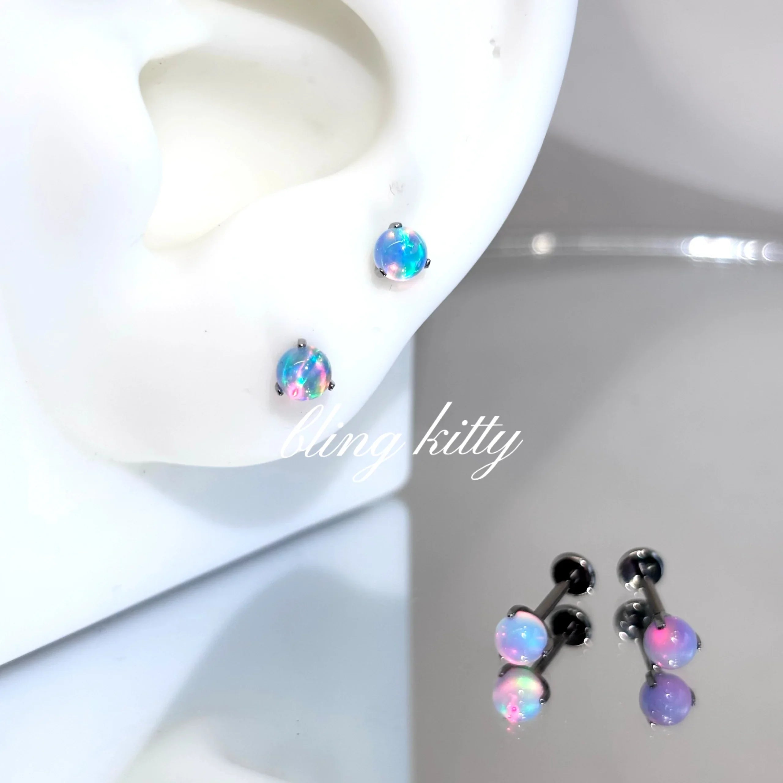 Opal helix piercing Earring Stud