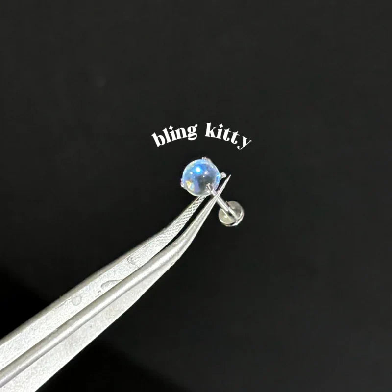 Moonstone Ear piercing Earring Stud