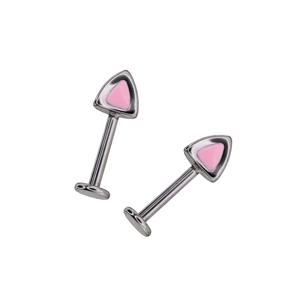 Pink cat ears demon helix piercing Ear Piercing Earring Stud