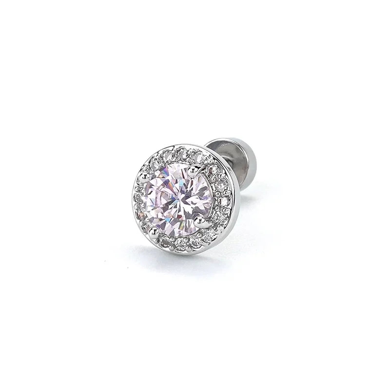 Round drill Ear Piercing Earring Stud