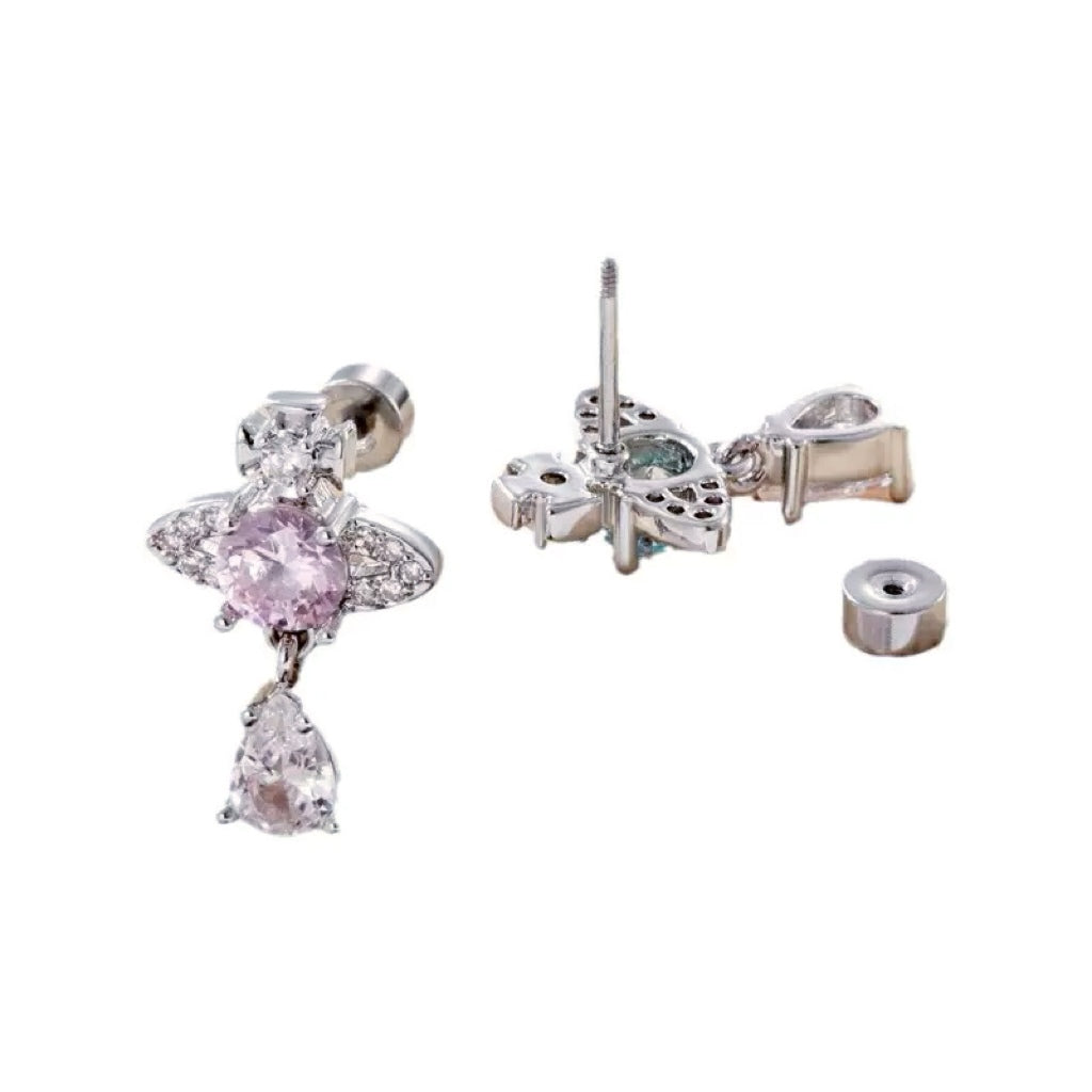 Mermaid tears crystal Ear Piercing Earring Stud