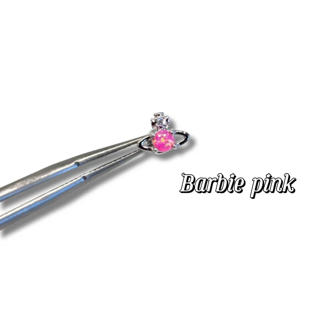 Super mini Opal Saturn stud earrings