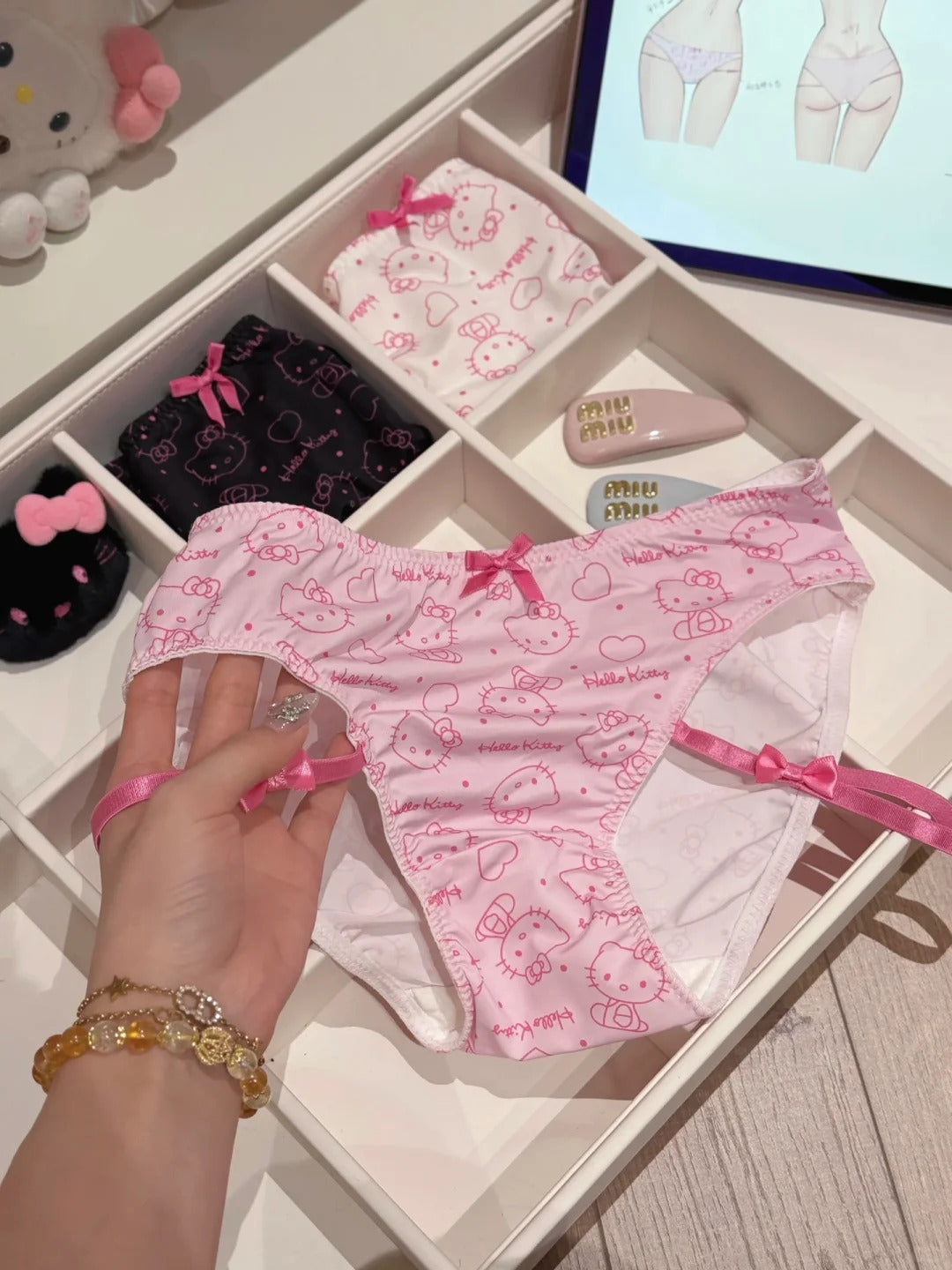 Hello kitty Women's Underwear Briefs Panties With Leg Rings