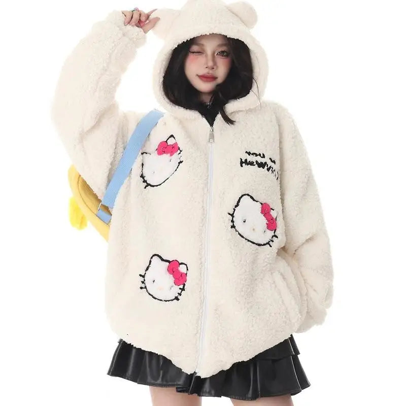 Hello Kitty fur Zip Hoodie Girl