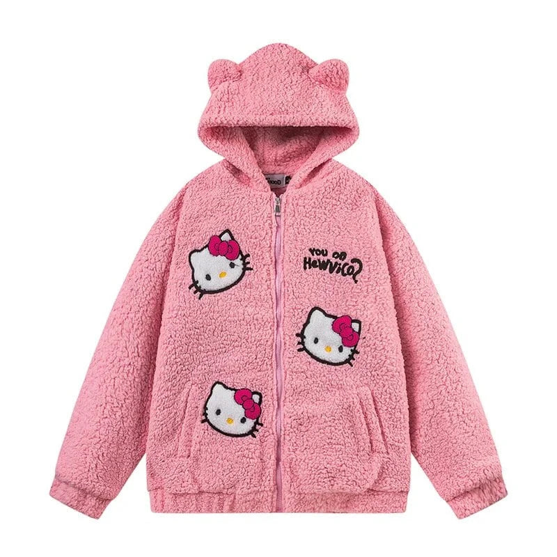 Hello Kitty fur Zip Hoodie Girl