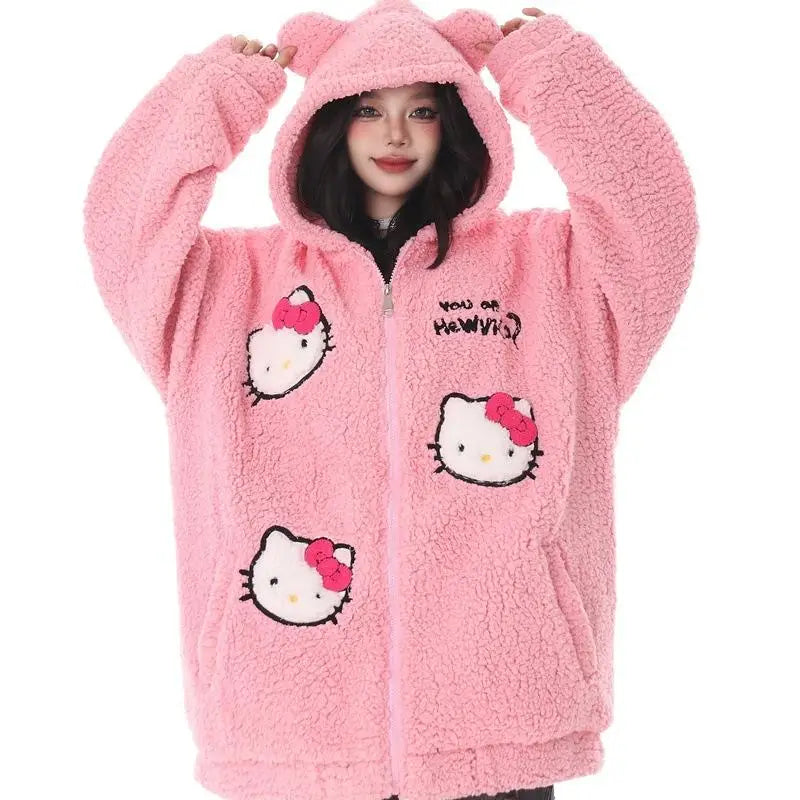 Hello Kitty fur Zip Hoodie Girl