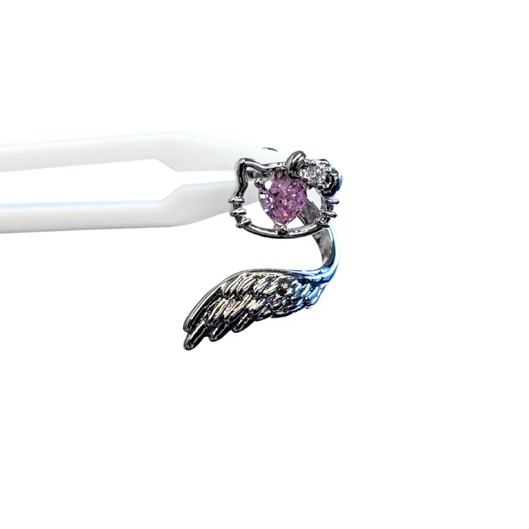 KT Angel Wings helix stud earrings