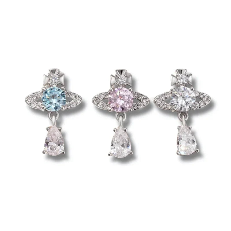 Mermaid tears crystal Ear Piercing Earring Stud