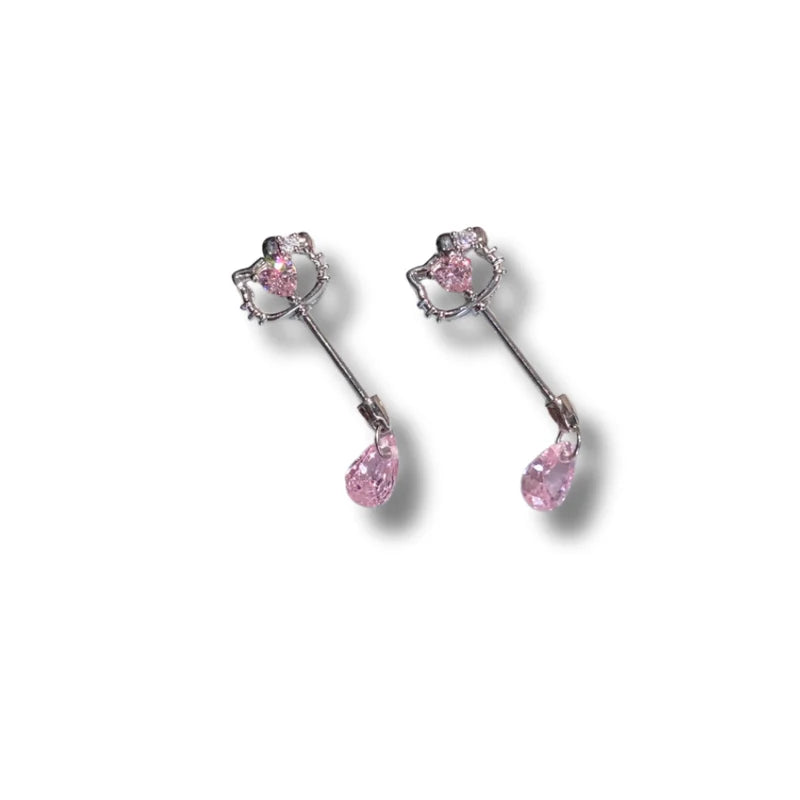 Pink Kitty helix piercing Earring Stud