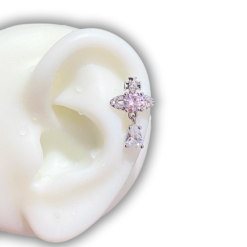 Mermaid tears crystal Ear Piercing Earring Stud