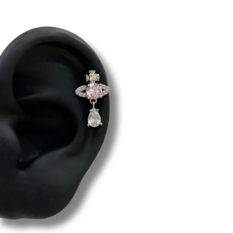 Mermaid tears crystal Ear Piercing Earring Stud